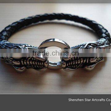 E217 popular genuine wrap leather with stainless steel clasp