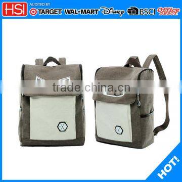 stationery wholesale grey color faux leather school bags for sale