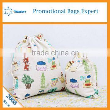 Factory Price Oem Production Canvas Cotton Drawstring Bag for Packing Storage photo-2