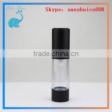 cosmetic serum pocket airless pump bottle black