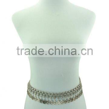 Fashion Gypsy Boho Hippie Shimmy Belt Belly Dancer Dangle Coins Waist Chain photo-2