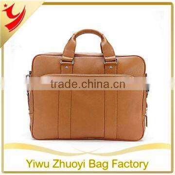 2014 PU Leather Men Computer Briefcase Bags with Adjustable Strap