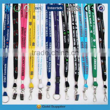 custom tube lanyard polyester Material