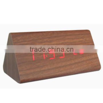 Newest led wood clock wood desk clock led wooden desk clock