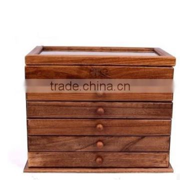 Antique wooden folding jewelry box with cheap price