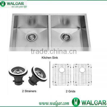 High quality double hand made bowl stainless steel kitchen sink