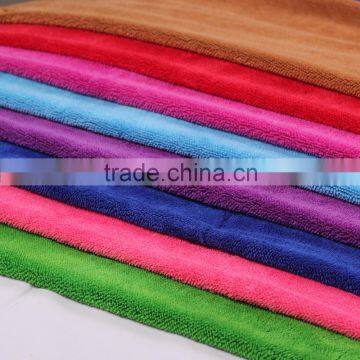 New cheap high quality Super absorbent coral fleece Fabric for floor cleening towel Single-faced                        
                                                Quality Choice