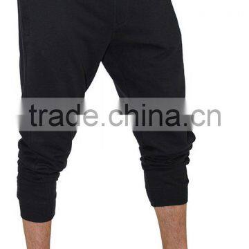 Men Harem Pants SweatPants Tapered Trousers Drawstring Cuff Pants Denim Jogger
