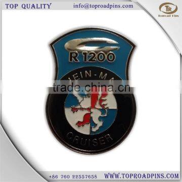 hot sale custom silver 3D pins with soft enamel( 30mm )