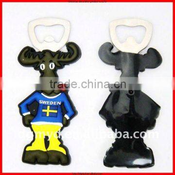 hot selling custom creative soft pvc beer bottle opener promotional bottle opener