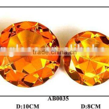 (AB033)diamond shape glass decoration crystal craft