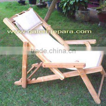 Beach Chair - Deck Chair - Teak Outdoor Furniture