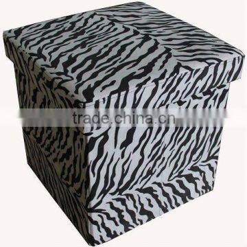 beautiful! zebra foldable Storage Ottoman