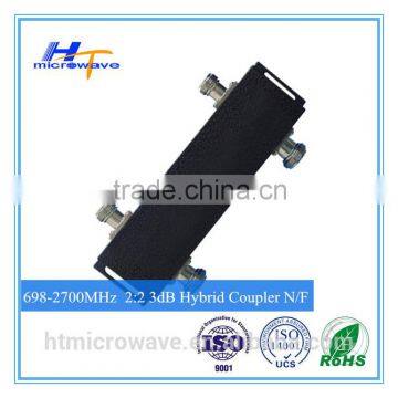 RF China manufacture 698/700-2700MHz 2x2 3dB Hybrid Coupler /rf Hybrid Combiner N/Female connector