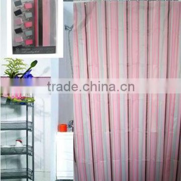 2012 pink straight pattern bathroom shower curtain