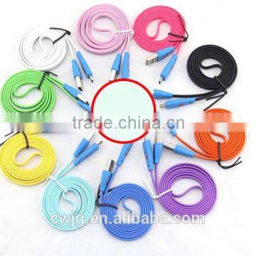 Smiling Flexible Lighting USB Electrical Cable for Iphone and Android Phones for Apple Lighting Flat Ribbon Usb Electrical Cable Quality Choice photo-3