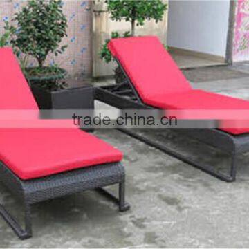 Latest China Carved Rattan Furniture Long Cushion Bench Sofa