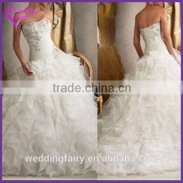 Latest product low price a-line wedding dress with straps with good price