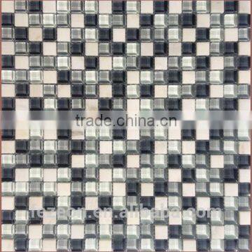 factory crystal glass stone tile with mesh-back