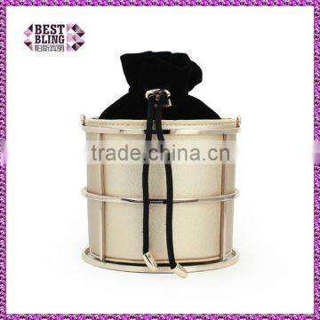 PU latest design bucket ladies purses with buildings (C447)