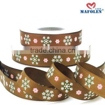 Guangzhou rgb packing co 2015 new products christmas grosgrain flower pattern ribbon