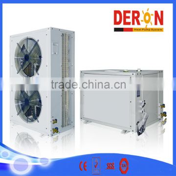 High efficient Deron EVI air source heat pump for low temp. -25 degree C with inverter version and bulit in wilo pump