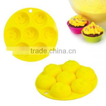 smile face silicone cake mold/silicone lace molds for cake decorating