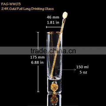 5 Ounce Custom Decalcomania Pint Water Round Drinking Glass