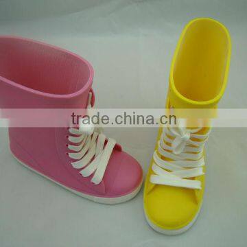 Kid Shoeslace PVC Rain Boot