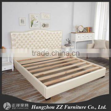 European style queen size bed PU headboard full bed