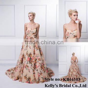 2016 factory price custom made top quality off-shoulder A-line colorful wholesale elegant sleeveless evening dress in china