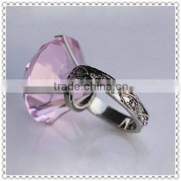 Logo Customized Optic Crystal Napkin Ring For Wedding Rhinestone Gift