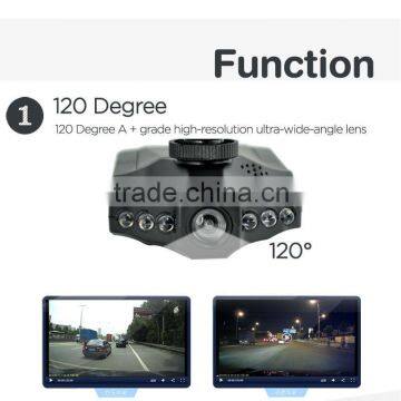 Mini VGA 640*480 30fps 2.5"screen car mirror black box motion detection