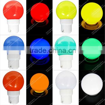 B22 1W LED G45 christmas color bulbs IP45/IP65 CE&ROHS