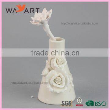 Popular Flower White Ceramic Essential Oil Bottle