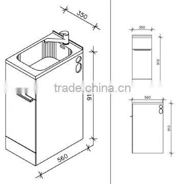 Australia New Zealand Hot Sale Commercial Stainless Steel Laundry Tub Cabinet GR-X3556 photo-3