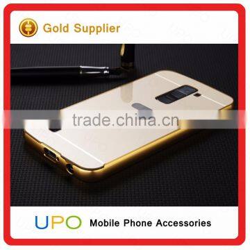 [UPO] Luxury 2 in 1 Metal Aluminum Bumper Electroplating Mirror Back Cover Shockproof Phone Case for LG K7 photo-3