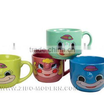 Coloring nose soup mug with imprint