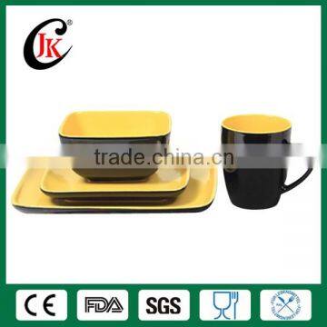 New Design Modern Square Cheap Ceramic Dinner Set, Fine Porcelain Dinner Set
