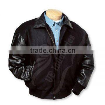 black varsity jacket