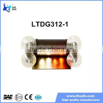 4 LED White/Amber Warning Strobe Light/Car Interior Window Dash Light/Security Tow Dash LightBar LTDG312-1