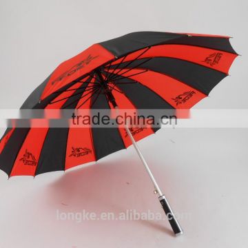 16ribs aluminum straight shaft umbrella