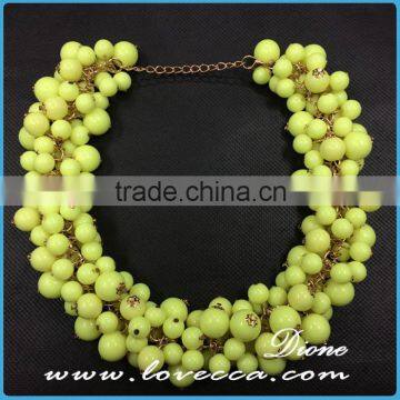 New fashion wholesale women stones trendy beads necklace for sale