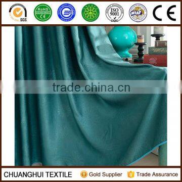 100% polyester blackish green 3D embossed pearl velvet blackout fabric