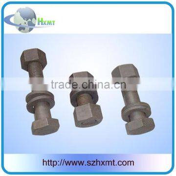 black Steel Structure hexagon bolts /nuts