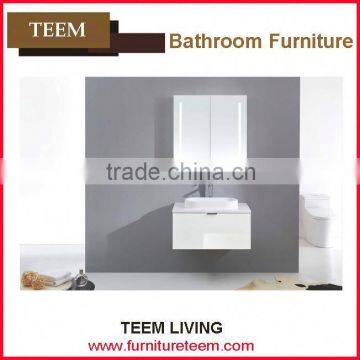 2015 hot sales new design modern high end italian solid wood furniture french bathroom mirror cabinet