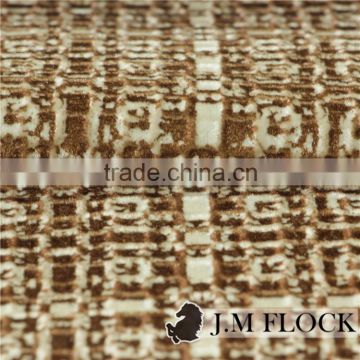 Material fabric diamond printed suede fabric with flocking