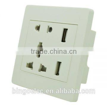 5pin Socket With Double Usb Wall Socket photo-2