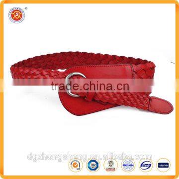 New design pu belt, handmade weave belt