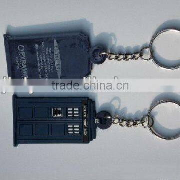 custom shaped advertising pvc keyring